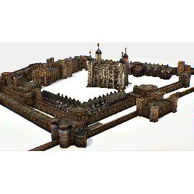 Fortress of the Tower of London historic castle 3D model